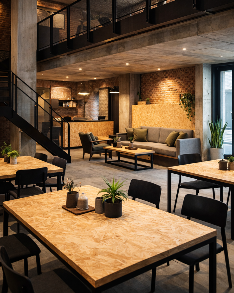 Design Interior Industrial Dengan OSB Sebagai Tabletop