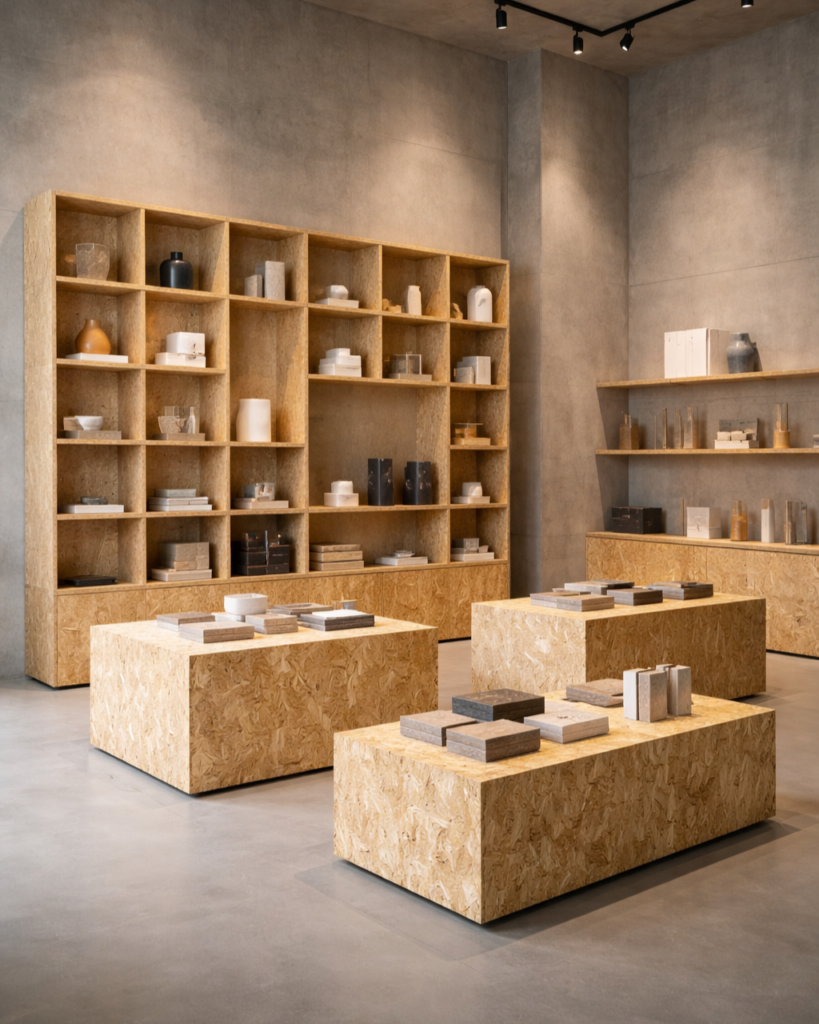 Design Interior OSB Dengan Exposed Concrete (Beton Ekspos)